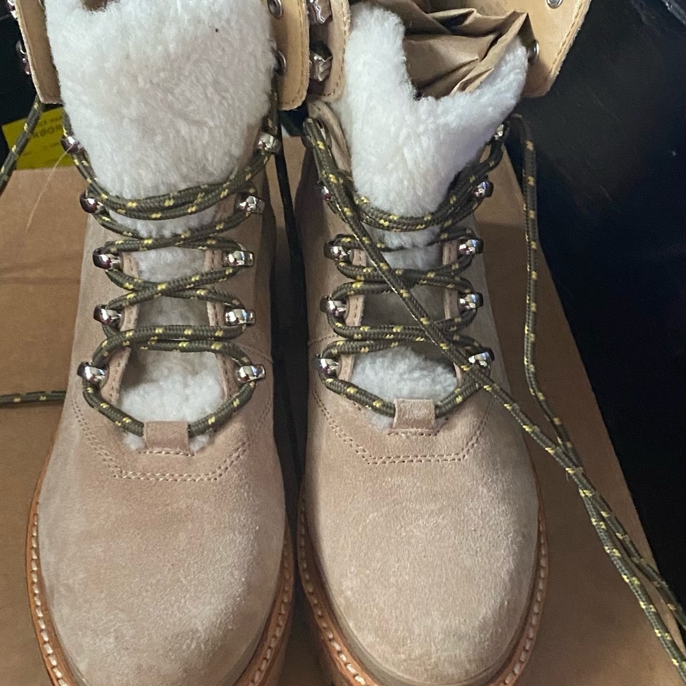 Marc Fisher Izzy Shearling  Boots NWOB - Picture 2 of 12